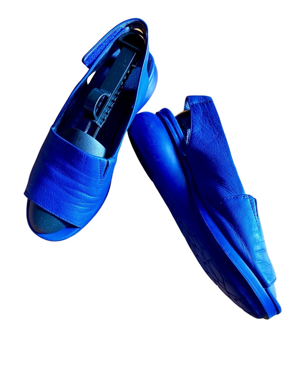 CAMPER Women's Balloon Platform Leather Cobalt Blue Sandal 9.5 US 40EU